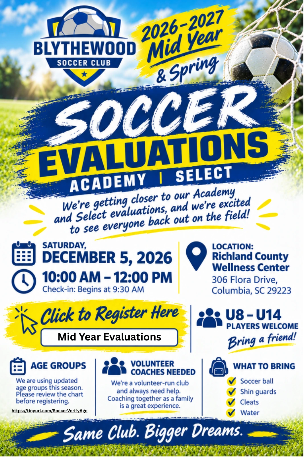 Free Mid-Year Soccer Evaluations — December 5